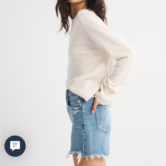 Abercrombie & Fitch High Rise Dad Shorts Medium Destroy size 26 NWT - Picture 5 of 7